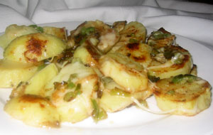 cheesy fried potatoes