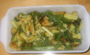 potatoes and peppers