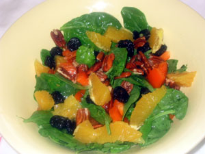 spinach and fuit salad